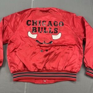 Chicago Bulls Vintage Satin Chalk line Jacket Size Large